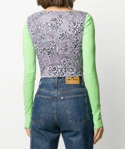 Versace leopard print crop top