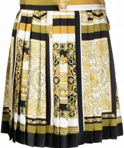 Versace printed pleated skirt
