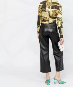 Versace printed cropped shirt