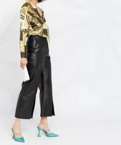 Versace printed cropped shirt