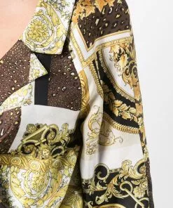 Versace printed cropped shirt