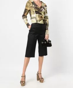 Versace printed cropped shirt