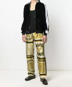 Versace logo-tape zipped track jacket