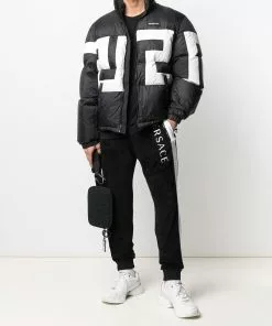 Versace logo stripe print track pants