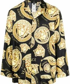 Versace Medusa Amplified long-sleeve pyjama shirt