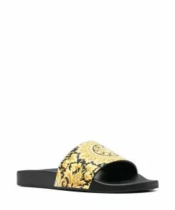 Versace baroque-pattern print slides