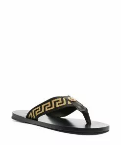 Versace Greca pattern flip flops