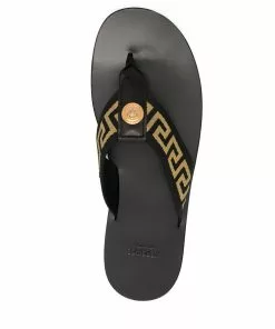 Versace Greca pattern flip flops