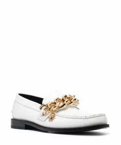 Versace chain-link detail loafers