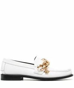 Versace chain-link detail loafers