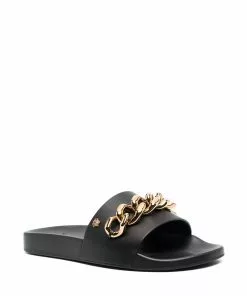 Versace Medusa chain leather slides 7 Versace Medusa chain leather slides