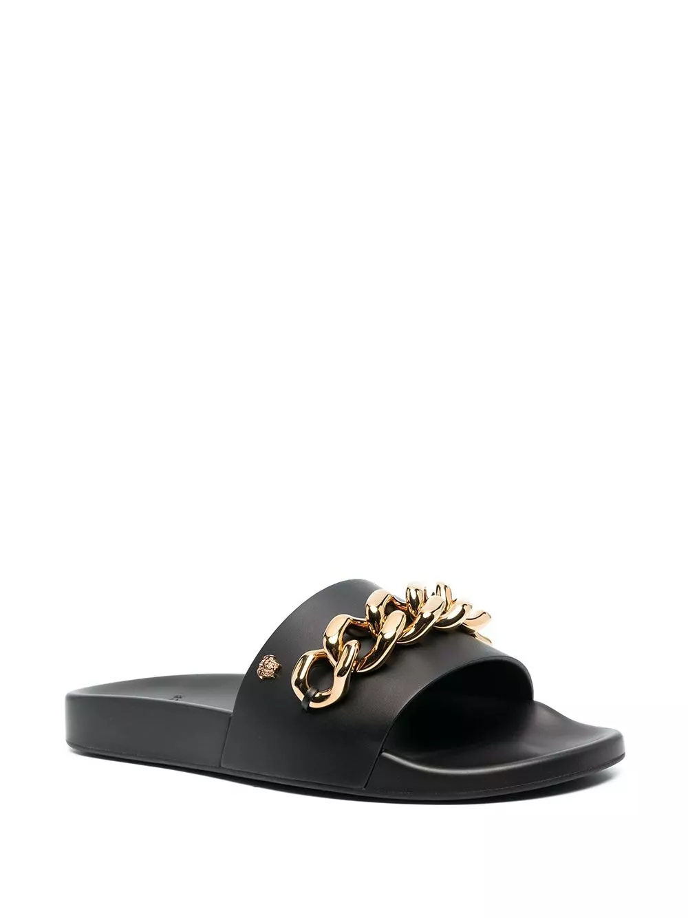 Versace Medusa chain leather slides 4 Versace Medusa chain leather slides