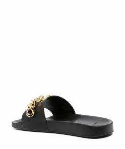 Versace Medusa chain leather slides 8 Versace Medusa chain leather slides