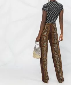 Versace Python print ring embellished trousers 13 Versace python print ring-embellished trousers