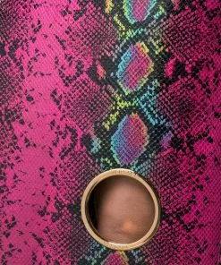 Versace python-print leather skirt