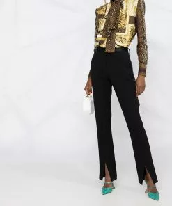 Versace printed pussy-bow blouse