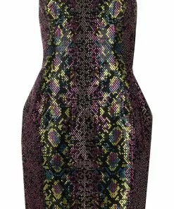 Versace strapless crystal-embellished mini dress