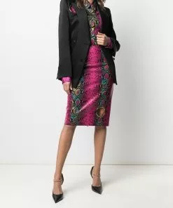 Versace O-ring cutout double-breasted blazer