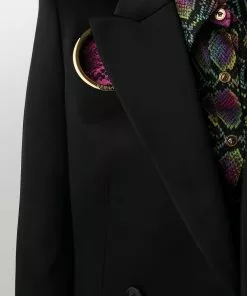 Versace O-ring cutout double-breasted blazer