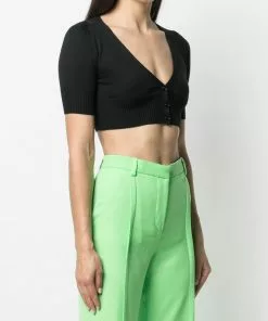 Versace cropped wool cardigan