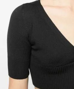 Versace cropped wool cardigan