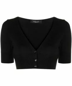 Versace cropped wool cardigan