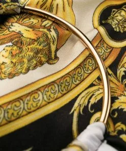 Versace baroque-print one-shoulder dress