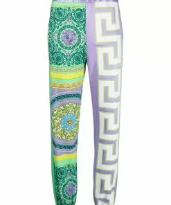 Versace panelled baroque track trousers