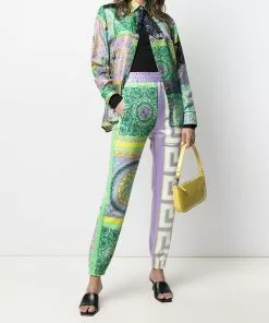 Versace panelled baroque track trousers