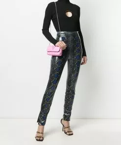 Versace cut-out detail ribbed-knit jumper