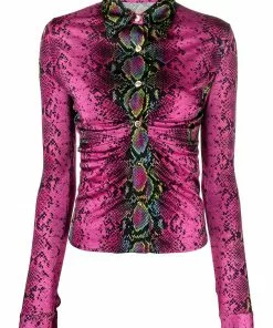 Versace python-print shirt