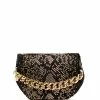 Versace python-pattern studded pouch