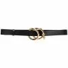 Versace double O-ring leather belt