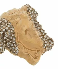 Versace crystal-embellished Medusa clip-on earrings