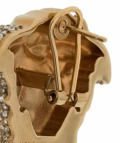 Versace crystal-embellished Medusa clip-on earrings