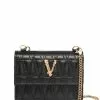 Versace Virtus quilted chain cardholder 1 Versace Virtus quilted chain cardholder