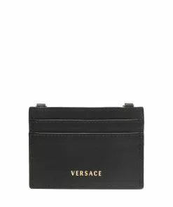 Versace Virtus quilted chain cardholder