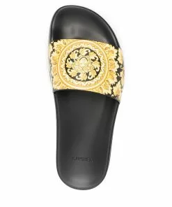 Versace Barocco-print slides