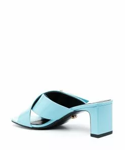 Versace 65mm chunky-heel logo mules