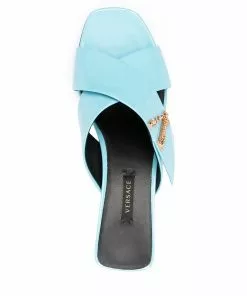 Versace 65mm chunky-heel logo mules