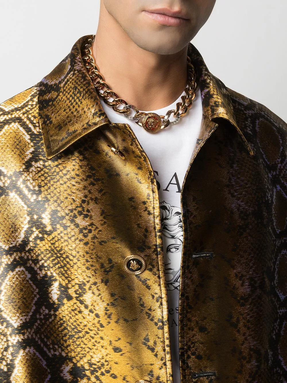 Versace Medusa chunky chain necklace 4 Versace Medusa chunky chain necklace
