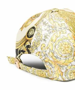 Versace Barocco Mosaic-print silk cap