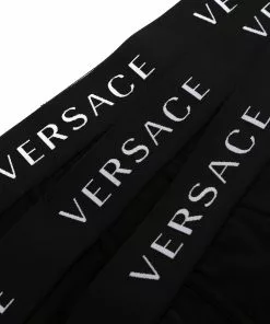Versace three-pack logo-waistband briefs