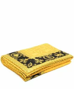 Versace logo-print bath towel