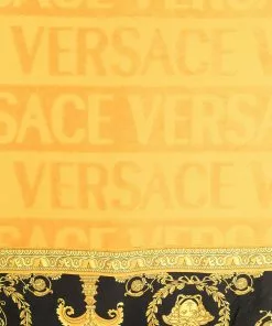 Versace logo-print bath towel