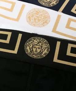 Versace pack of three Medusa Greca briefs