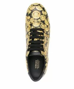 Versace Ilus Medusa Amplified-print leather sneakers