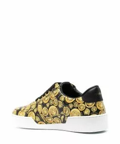 Versace Ilus Medusa Amplified-print leather sneakers