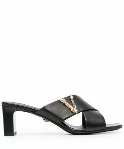 Versace Virtus crossover mule sandals