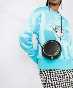 Versace round leather crossbody bag